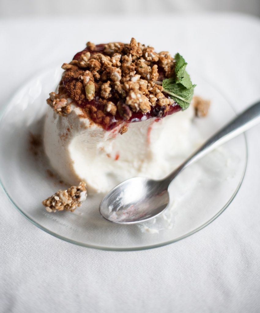 breakfast panna cotta