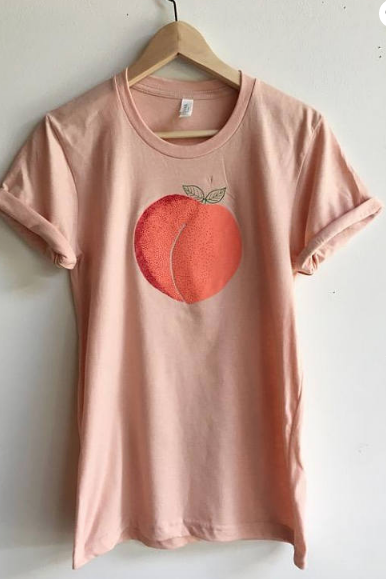 peach shirt