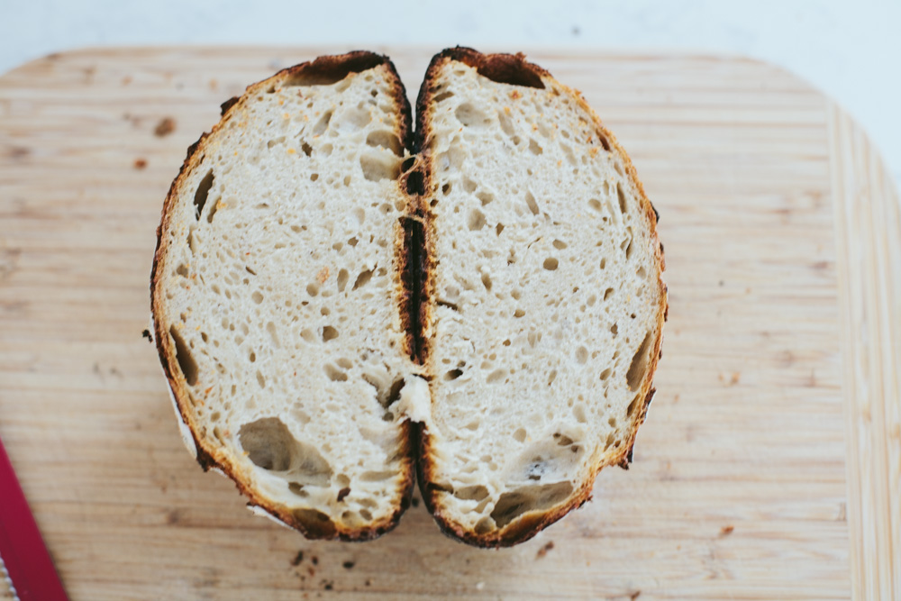 Crumb shot from Artisan Sourdough Made Simple