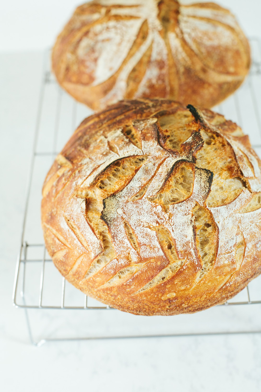 naturally leavened long fermented sourdough bread