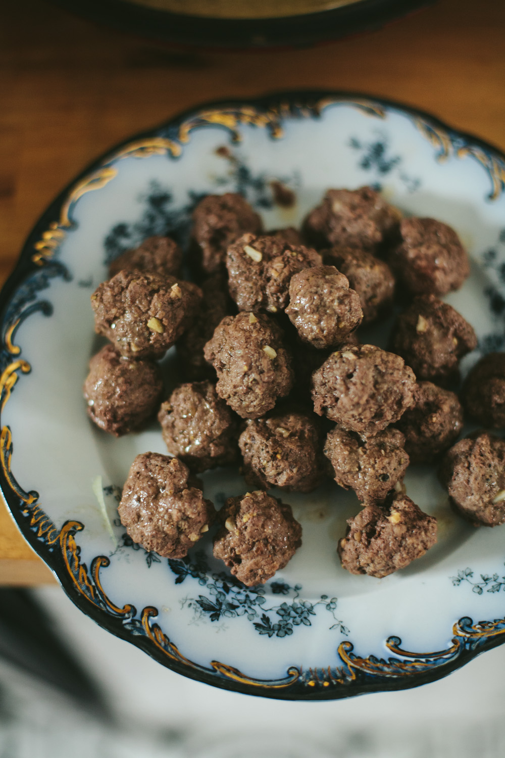 vegetable soup with mini meatballs from Savor