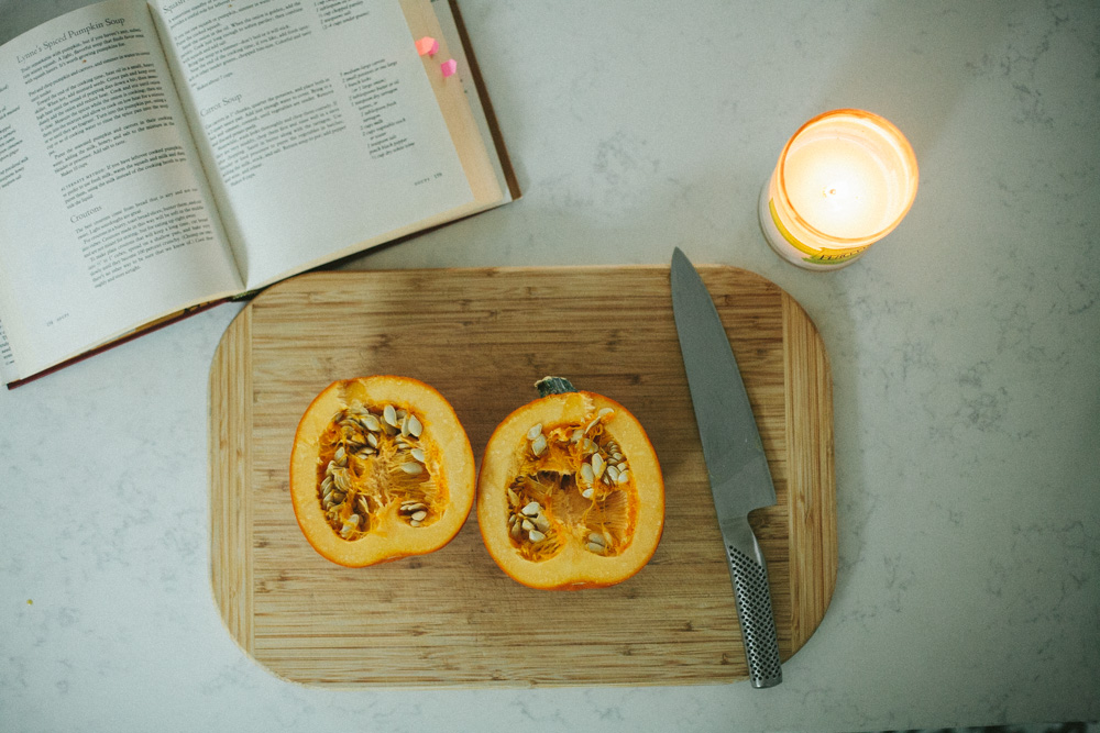 lighting a candle with laurel's kitchen for dinner prep