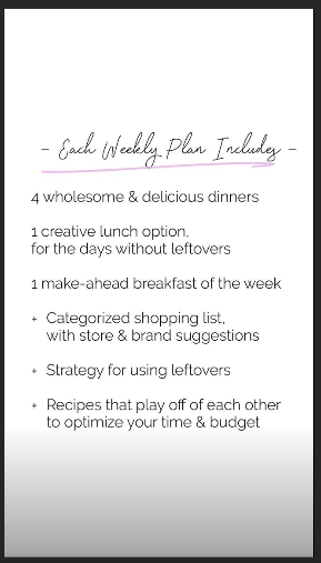 Katie Archer Kitchen meal planning program