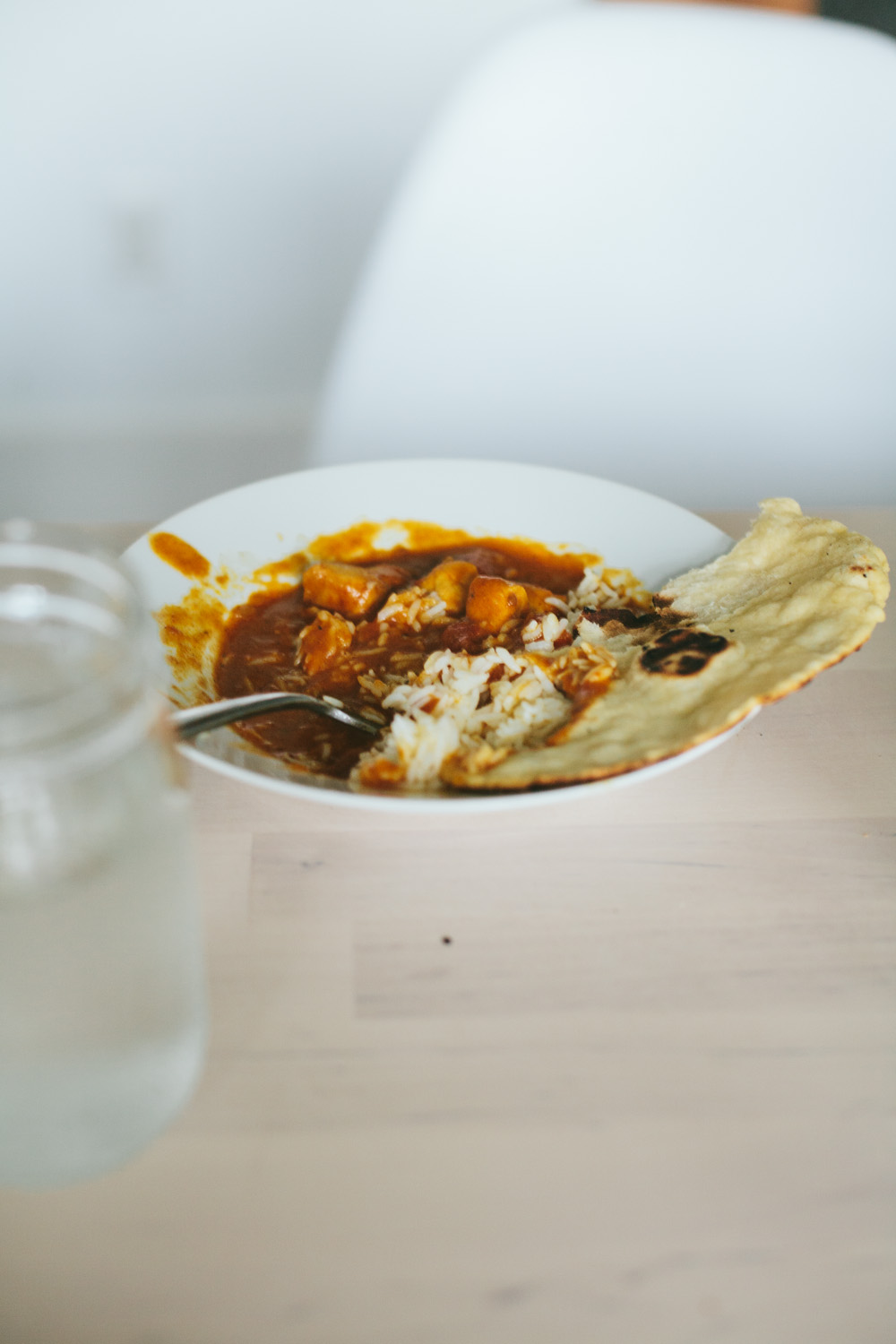 instapot butter chicken and naan