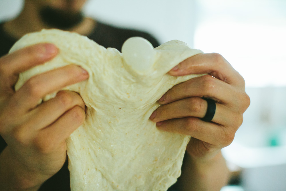 Big bubble in sourdough pizza dough / Go Eat Your Bread with Joy